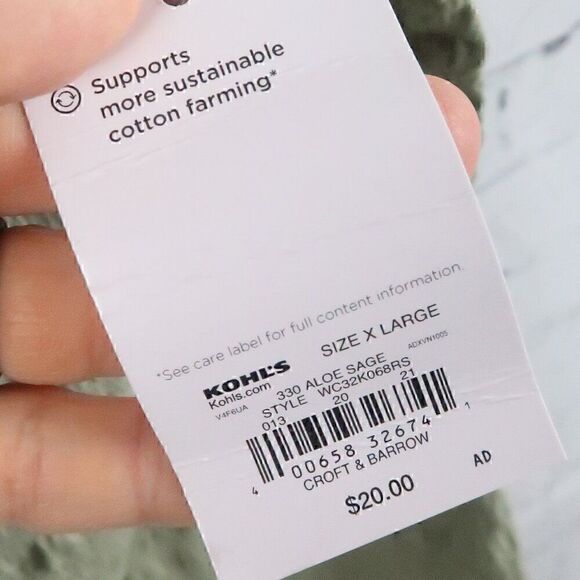 CROFT & BARROW LIGHT GREEN SLEEVELESS ROUND NECK TANK TOP SIZE XL NWT - Picture 4 of 6